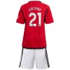 Camisola Manchester United Antony 21 Criança Equipamento Principal 2023-24 Manga Curta